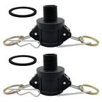2pcs Camlock Fittings Poly Plastic Npt B-200 2" Type B Standard Couplings Cam.... Fixed Price $25.99.