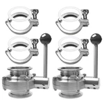 Rixigood 2 Inch Triclamp Butterfly Valves With Pull Handle 2" Tri Clamp And S.... Fixed Price $113.94.
