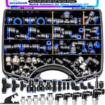 Mxuteuk 81pcs Push Connect Air Hose Fittings Kit 1/8 1/4 3/8 1/2 Od Blue. Fixed Price $71.99.