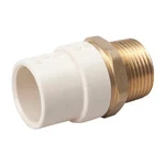 Cpvc To Brass Adapter, 1" Pipe Size, Socket Cts X Mnpt Brass, 164-305nl. Fixed Price $17.19.