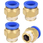 4pcs 1/2" Male G Straight Thread 16mm Press Pneumatic Quick Fitting. Fixed Price $14.76.