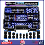 Mxuteuk 170pcs Air Hose Fittings Quick Connect 1/8-1/2in Push Pneumatic. Fixed Price $51.29.