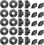 30 Pack 3 4 Inch Black Hose Pipe Fittings Flange Tees Elbows Diy Projects. Fixed Price $27.89.