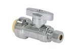 Midline Valve Push-fit Water Supply Straight Stop Valve; Chrome Plated Brass 5pk. Fixed Price $49.99.