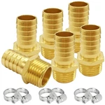 Uenede 6pcs Brass Hose Barb Fittings 1/2" Npt Male To 5/8"barb, 1/2"npt. Fixed Price $26.99.