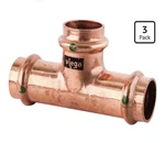 Viega 77387 Propress Zero Lead Copper Tee With 3/4" Press X (3-pack). Fixed Price $45.00.
