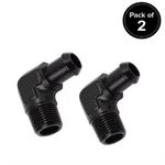 Lokocar 1/4" Npt Male To 3/8" Barb Fitting Adapter 90 Degree Aluminum Black 2pcs. Fixed Price $13.99.