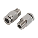 Jienk 2pcs 304 Stainless Steel Male Straight 1/4" Tube Od X 1/8" Npt Silver. Fixed Price $13.35.