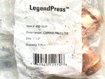 New Legend Valve 450-157p 1-1/2" Copper Press Tee. Fixed Price $17.79.