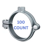 (100)new Split Ring Hanger 1-1/2", 3/8 Bt Zinc Plated Malleable Iron Fnw7001zj. Fixed Price $79.99.