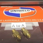 Uniweld Welding Hose Connectors, A To A, Hcc40/41, A=3/8". Fixed Price $22.95.