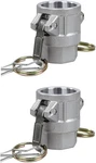 2 Pcs Aluminum Camlock (1" Part D) Cam & Groove Hose Fittings, Lock Fittings. Fixed Price $20.66.