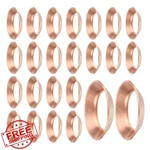 Uxcell Copper Flare Gasket 3/8" Tube 45 Degree Fitting 24pc. Fixed Price $20.00.