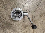 Beduan Sanitary Butterfly Tri Clamp Valve With Silicone Gasket Sus304 1.5". Fixed Price $30.00.
