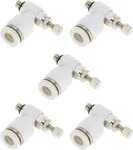 Push To Connect Air Fittings 1/4" 90 Degree 6mm/ 1/4", White,silver Tone. Fixed Price $10.43.