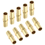 Piutouyar 10pcs Brass Hose Barb Fitting, 3/8" X Barb, Gold Tone. Fixed Price $14.49.