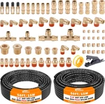 72 Pcs Brass Dot Air Line Fittings With 50ft 1/4" And 3/8" Kit. Fixed Price $129.30.