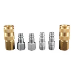 Milton 6-pc. 1/4" Npt Highflowpro V-style/euro Interchange Air Coupler & Plug. Fixed Price $20.74.