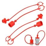 2sets 1/2 Iso A Hydraulic Coupler Male Dust Cap And Female Plug Cover Red 2. Fixed Price $35.91.