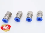 Ivlpha 1/4" Push Connect Fitting 1/8" Npt Female Pneumatic Straight 4pc. Fixed Price $30.99.