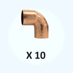Everflow 3/4" Copper Pipe Fittings 90 Degree Elbow X (10 Pack). Fixed Price $21.27.