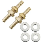 Rlecs Hex Bulkhead Straight Fitting 2pcs Hose Barb Union Brass B.... Fixed Price $12.98.