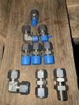 Ssp 1/2 Tube 316 Compression Fittings (9pcs) Mnpt 1/4 5/8 Bulkhead 90 Union. Fixed Price $85.00.