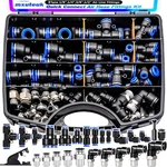 Mxuteuk 81pcs Quick Connect Air Hose Fittings Kit,1/8",1/4",3/8",1/2" Push To Co. Fixed Price $55.30.