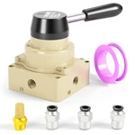 Tailonz Pneumatic Rotary Lever Hand Valve Hv-04 1/2 Npt Air Control 3 Posi 4 Way. Fixed Price $29.00.