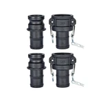 Quafwia 2 Pcs Polypropylene Camlock Fittings Part C Female Coupler X Hose .... Fixed Price $38.93.
