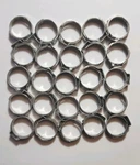 Oetiker 15.7mm Stepless Ear Clamp, 25-pack, Item 16700016. Fixed Price $12.25.