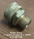 Parker 1" Brass Non-valved Pneumatic Quick Coupler With Male Npt, P/n Bst-8m. Fixed Price $35.95.