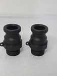 Gloxco Polypropylene Type F Cam And Groove Fitting, 1-1/4" Male Camlock Adapter. Fixed Price $19.50.