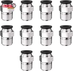 10pcs Push To Connect Fittings 1/4 Inch Tube Od X Npt Thread Pneumatic. Fixed Price $17.00.