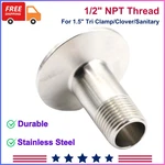 1.5" Tri Clamp To 1/2" Npt Male Stainless Steel Sanitary Fitting Home Brew. Fixed Price $15.84.