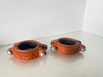 (qty 2) Slidelok 74fp 3" Grooved Fitting Rigid Coupling Orange (rb5). Fixed Price $39.95.