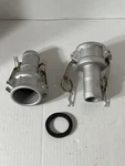 Quafwia 2 Pcs Aluminum Cam Lock Fittings Female Coupler 2.5" Across The Top C150. Fixed Price $20.00.