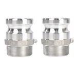 Quafwia 2 Pcs Aluminum Camlock 2" Part F Cam & Groove Hose Fittings, Lock.... Fixed Price $23.75.