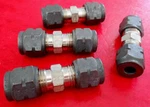 Nos Lot Of 4 Ea. 1/4" Straight Union Tube Compression Fittings Imperial 316. Fixed Price $14.00.