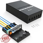 Enmane 6 Port Blank Patch Panel Shielded Keystone Jack Wall Mount. Fixed Price $39.99.