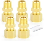 Gasher 5pcs Brass Compression Tube Pipe 1/2" Od X 3/8" Mnpt,60pack, Straight. Fixed Price $22.52.