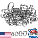 Gaohui 82 Pcs Single Ear Hose Clamps 11 Sizes 5.8-38.1mm 304 Stainless Steel. Fixed Price $15.10.