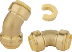 (pack Of 2) Push-fit Fittings 1/2 Inch 45 Degree Elbow To Connect Pex, Copper W. Fixed Price $25.45.