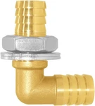 Joywayus 5/8''id Hose Barb Thru-bulk Head Hex 90 Degree L Right 5/8, Brass. Fixed Price $23.23.
