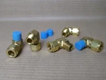 New Lot Of 5 Parker 6msel4n-b Brass 90 Degree Elbow 3/8" Tube Od Compression. Fixed Price $55.00.