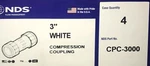 Cpc-3000 Nds 3 White Compression Coupling Free Shipping Box Of 4. Fixed Price $69.53.