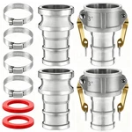 Innconee 2 Set Camlock Fittings Type C&e 3 Inch Aluminum Cam Inch,. Fixed Price $54.66.