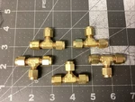 Crawford Swagelok Brass Union Tee Fitting, 1/8" Od Tube,b-200-3 (lxe9l) Lot Of 5. Fixed Price $69.99.