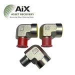 Lot Of 3 Parker 3/4 X 1/2 Cd-s Npt Elbow Adapters 90 Pipe Fittings Steel New. Fixed Price $21.24.