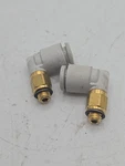 2pc Smc Kq2l06-m5a Elbow Threaded-to-tube Adapter M5 To 6mm Push-to-connect 4a3. Fixed Price $14.95.